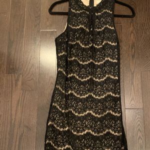 black lace dress